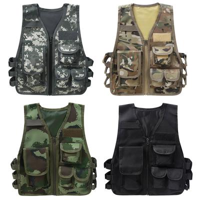 CS Game Vest for Kids Adjustable Jacket with Multi-Pockets Outdoor Training Costume