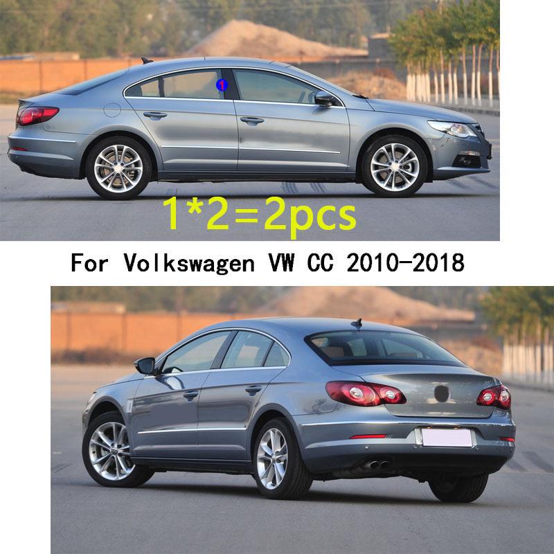 Car TPU/Glossy Mirror Pillar Post Cover For Volkswagen VW CC 2010 2011 2012 2013 2014 2015 2016 2017 2018 Door Window Stickers