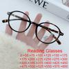 Ultralight TR90 Small Round Reading Glasses For Men Leopard Eyeglasses Blue Light Blocking Magnifying Glass For Women's Glasses