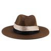 Spring and summer new women's fashion British top hat Panama straw hat outdoor travel sun hat Beach sun hat
