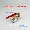 (Port To Port 45mm)30x30mm G1/2" In G1/4" Out 2-12 Way Aluminium Alloy Distributor Manifold Splitter Block Pneumatic Air Fitting