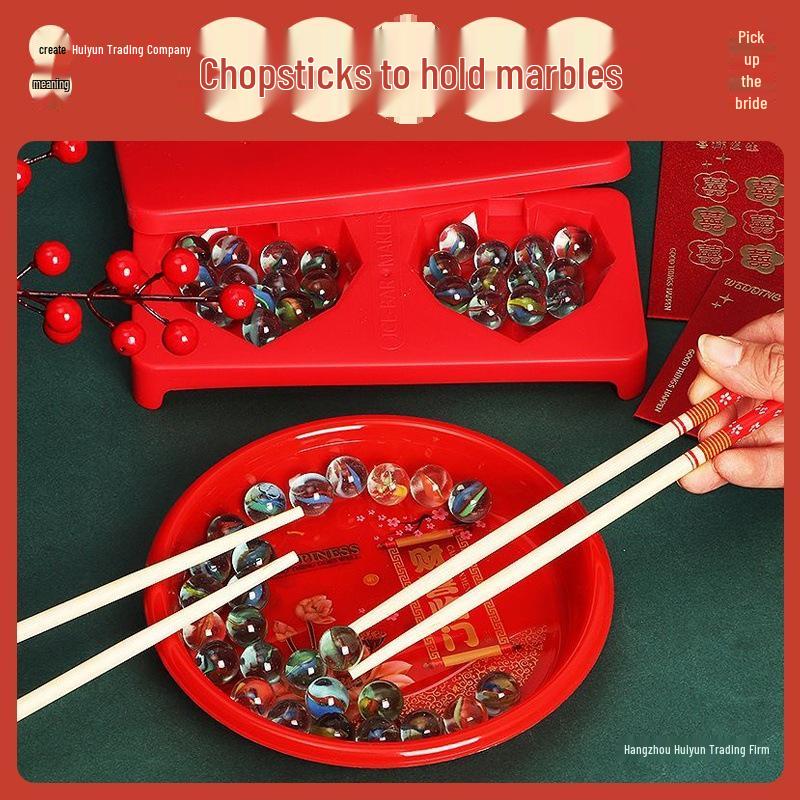 Wedding Ceremony Prank: Groomsmen Chopsticks & Marble Game Props