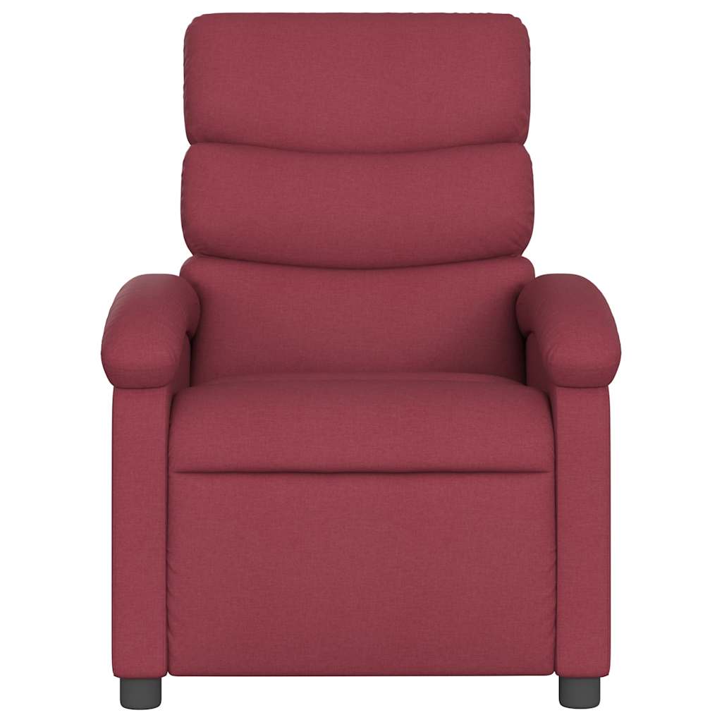 Massage Chair Wine Red Fabric