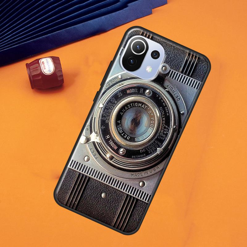 Retro Camera Vintage Case For POCO F5 X3 X5 Pro F3 F4 X4 GT M5s C40 Cover For Xiaomi 13 11T 12T Pro 12 Lite 12X