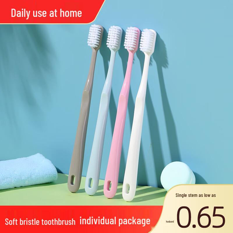 Macaron Soft Bristle Toothbrushes (20-Pack)