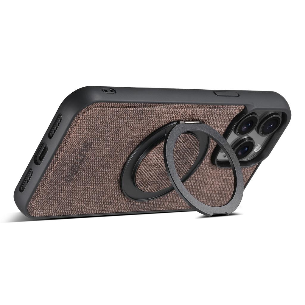 SUTENI G3 Für iPhone 14 Pro Max Magnetische Hülle Drehbarer Ring Ständer Jeans Textur PU TPU Handy Rückseite