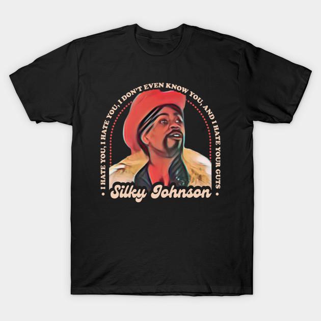 

Men Black Print T-shirt Silky Johnson // Haters Club No-Cut Transfer Paper Print Cotton Tshirt L чорний