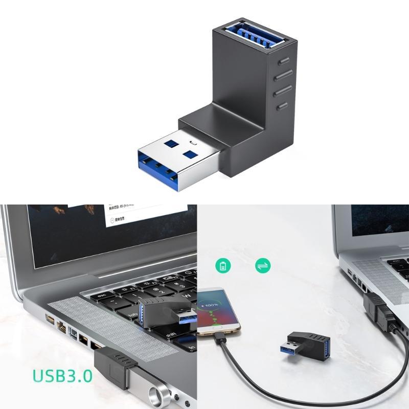 90 Degree USB 3.0/USB 2.0 To USB 3.0/USB 2.0 Adapter 10Gbps USB 3.0/USB 2.0 Female To USB Male Adapter Data Sync Adapter