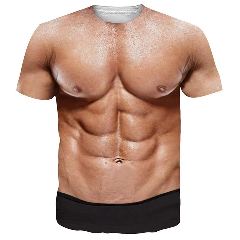 Sexy,Funny,Unrestrained Pattern Printed Men's T-shirt With Street Elements Round Neck Fashion Plus Size