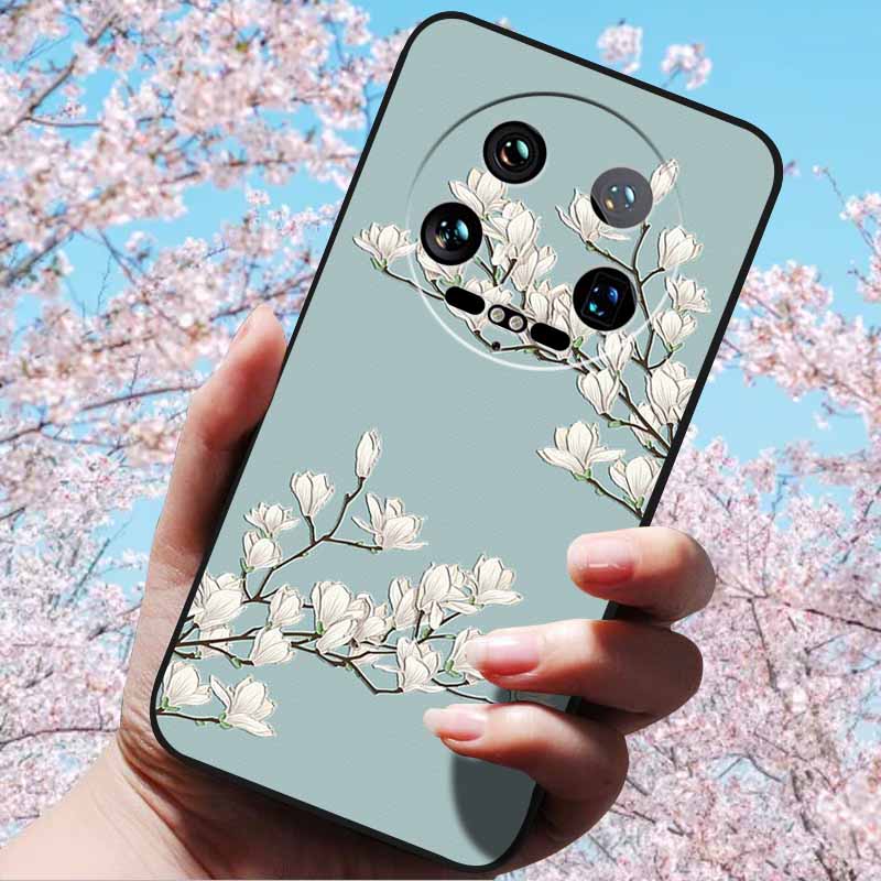 For Xiaomi 14 Ultra 5G 6.73" 14 Pro Cases Fashion 3D Retro Embossed Relief Soft TPU Siliocn Back Cover for Xiaomi 14 Capa Mi 14