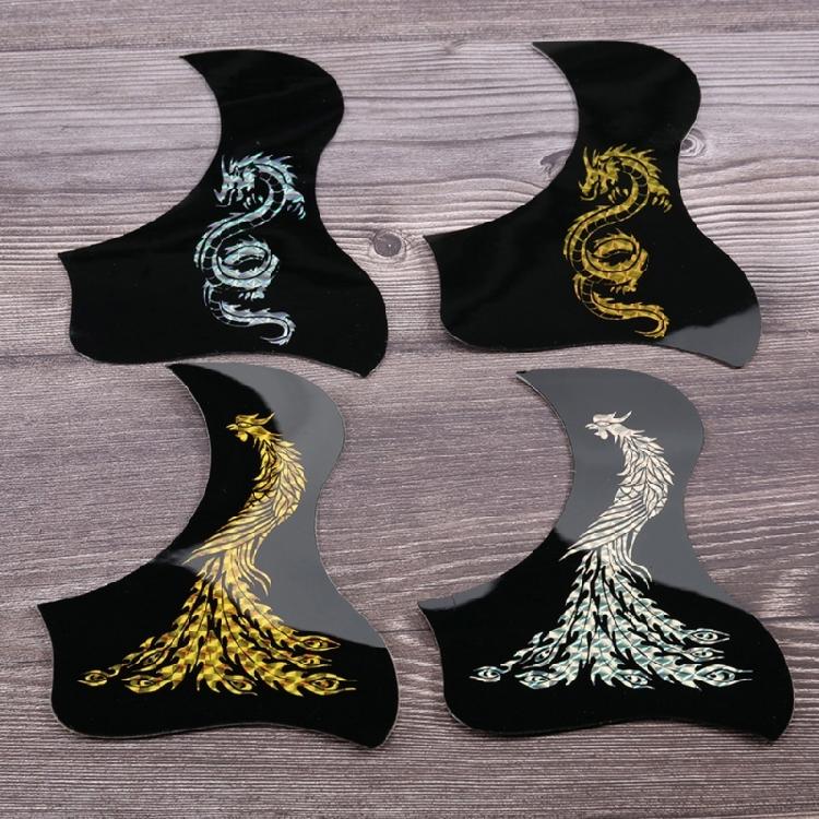 4/8pcs Acoustic Guitar Anti-Scratch Guard Plate Dragon Bird Guitar Pickguard Self Adhesive Scratch Plate Easy Install