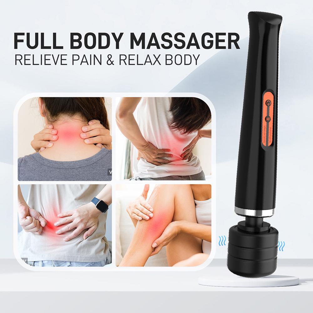 Powerful Multi-Frequency Vibrating Wand Massager for Women - Large Erotic Self-Pleasurer Adult Toy