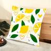 Lemon Pattern Cushion Cover Soft Short Plush Pillow Cover Smooth Cozy Texture Aesthetic Cushion Case Home Decor
