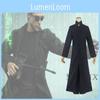 Film Matrix Kostium Cosplay Neo Kurtka Wiatrówka Kostium na Halloween