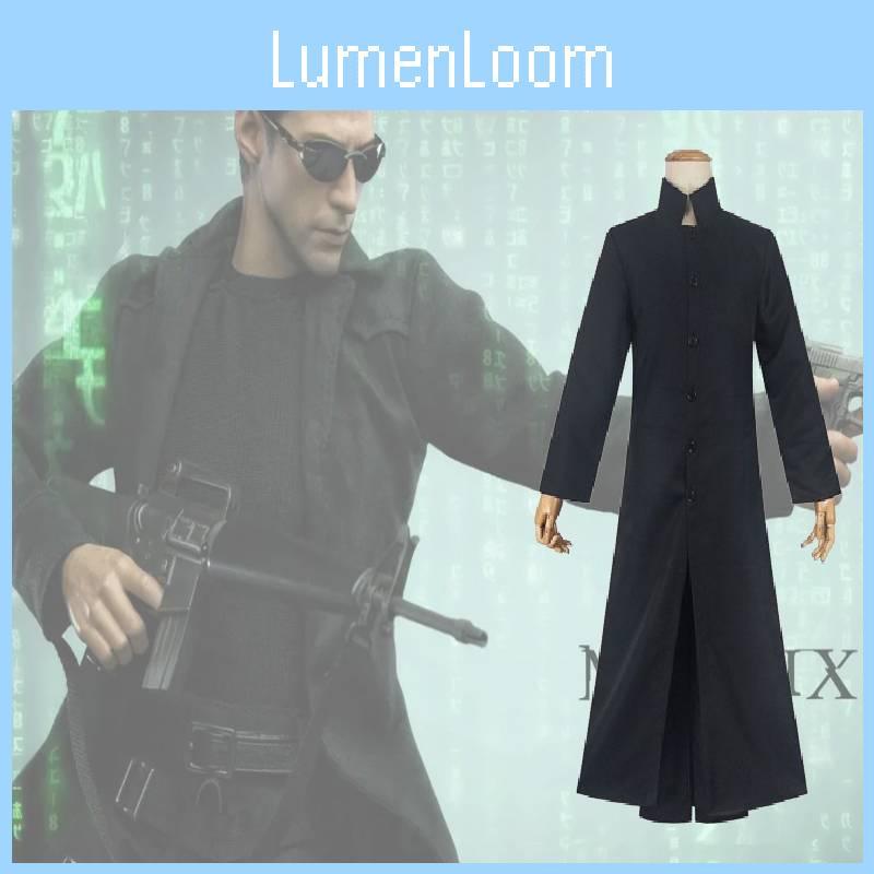 Film Matrix Kostium Cosplay Neo Kurtka Wiatrówka Kostium na Halloween