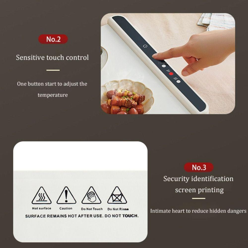 Fast Heating Food Electric Warming Tray Foldable Silicone Food Warmer Plate Keeps Food Hot Constant