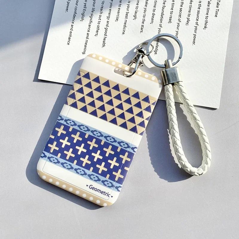 Schüler Schulbus Ausweishülle Halter Schlüsselanhänger Koreanisch Niedlich Geometrisch Junge Mädchen Weiblich Kreditkartenhülle Etui