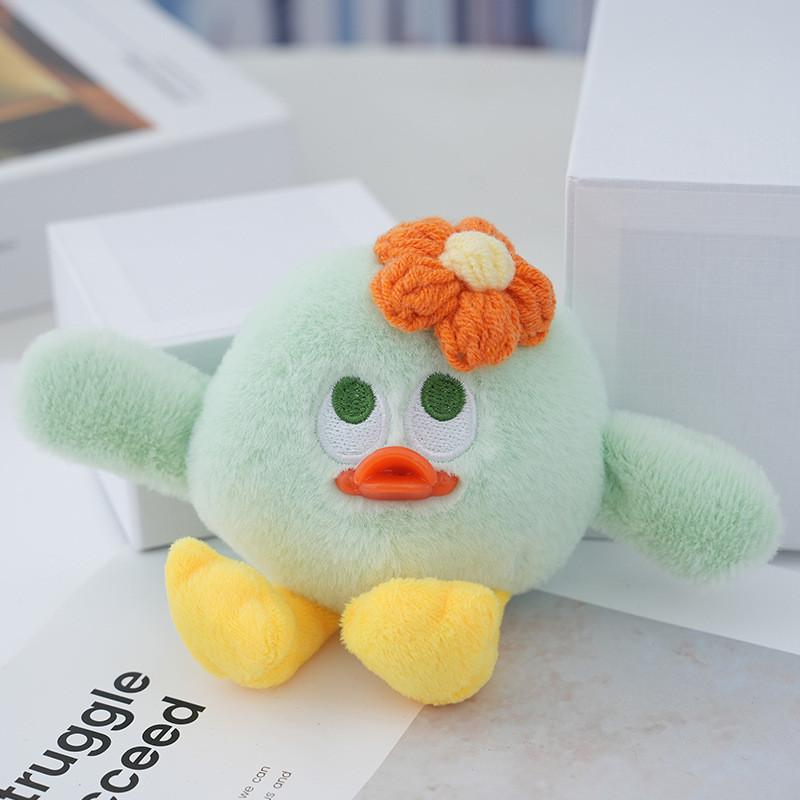 Adorable Cute Couple Duck Plush Keychain Soft Yellow Duck Backpack Charm