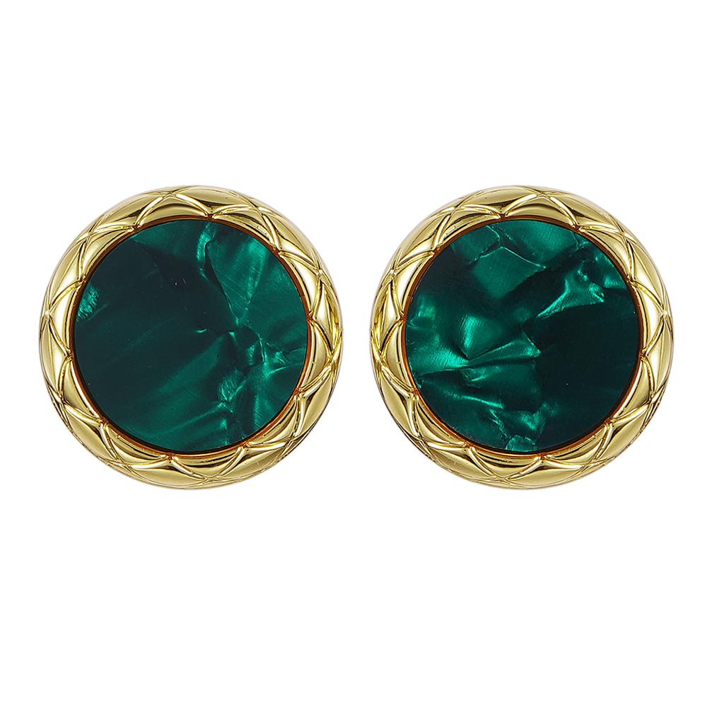 Elegante Ohrringe mit Anhänger, modische goldene runde Statement-Ohrringe für Damen