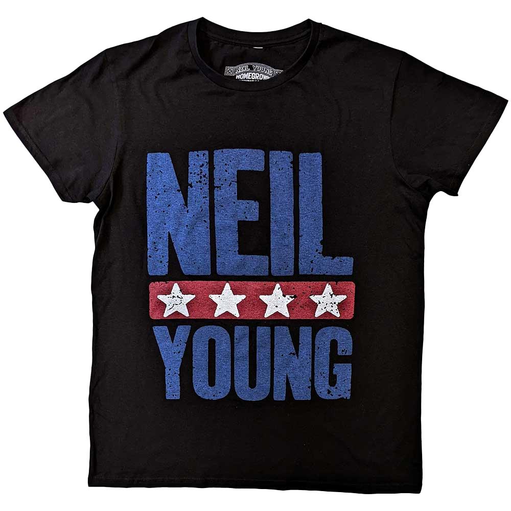 Neil Young Unisex Adult Star Logo T-Shirt