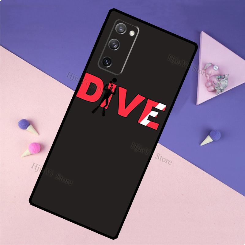 Dive Scuba Diver Shark Diving Cover For Samsung Galaxy S20 FE S8 S9 S10 Plus Note 9 10 Note 20 Ultra S21 Phone Case