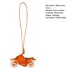 Faux Leather Motorcycle Hanging Decoration Handcrafted Retro Motorbike Keychain Handbag Backpack Christmas Tree Hanging Ornament