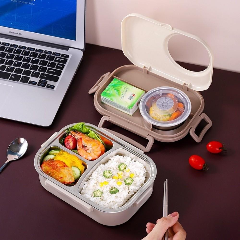 304 Stainless Steel Fresh-keeping Box Sealed Food Storage Box Thermal Lunch Box  Refrigerator