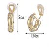 No Piercing Ear Clip Ear Hoop Earrings New Irregular Metal Earrings for Women