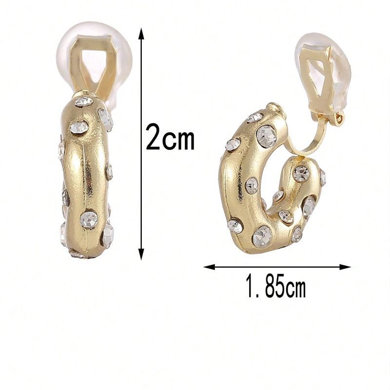 No Piercing Ear Clip Ear Hoop Earrings New Irregular Metal Earrings for Women