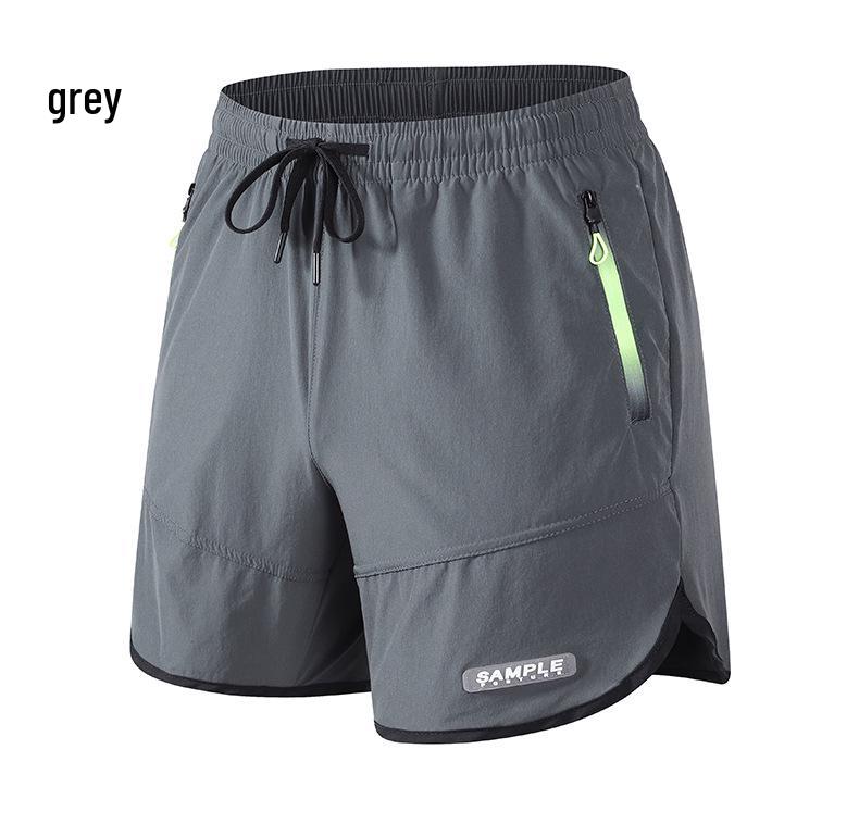 Men's Quick-Dry Ice Silk Sports Shorts - Plus Size, Casual Beach Fitness & Running Pants