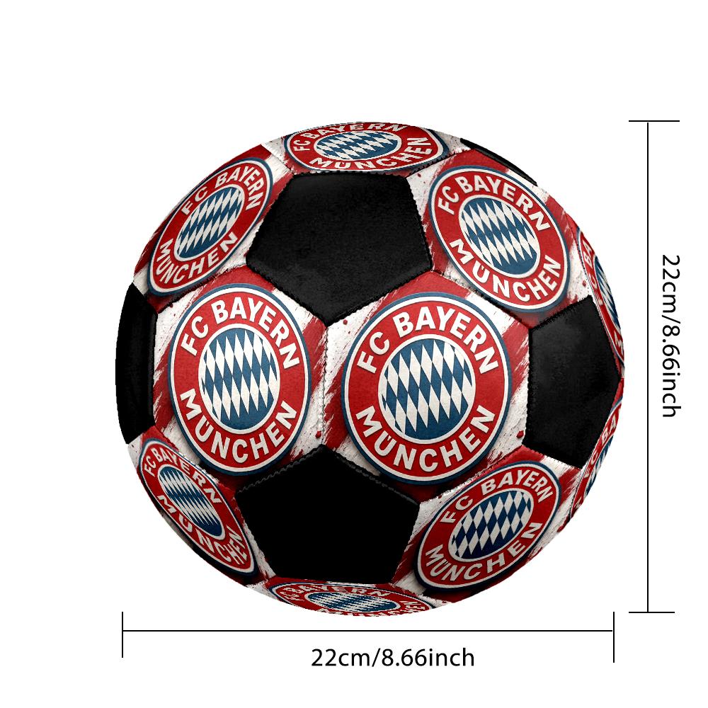 FC Bayern Munich Indoor Soccer Ball Colorful Machine Stitched PVC Size 5 Team Training Competition Ready Durable High-Bounce Cool Sports Gift