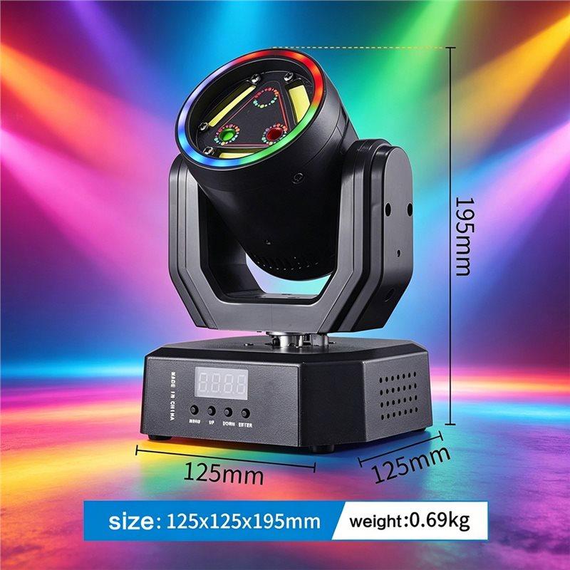 A25F-Moving Head RGB LED Effect Light DMX512 Sound Activated Laser Strobe For DJ Disco Party Club Stage Show