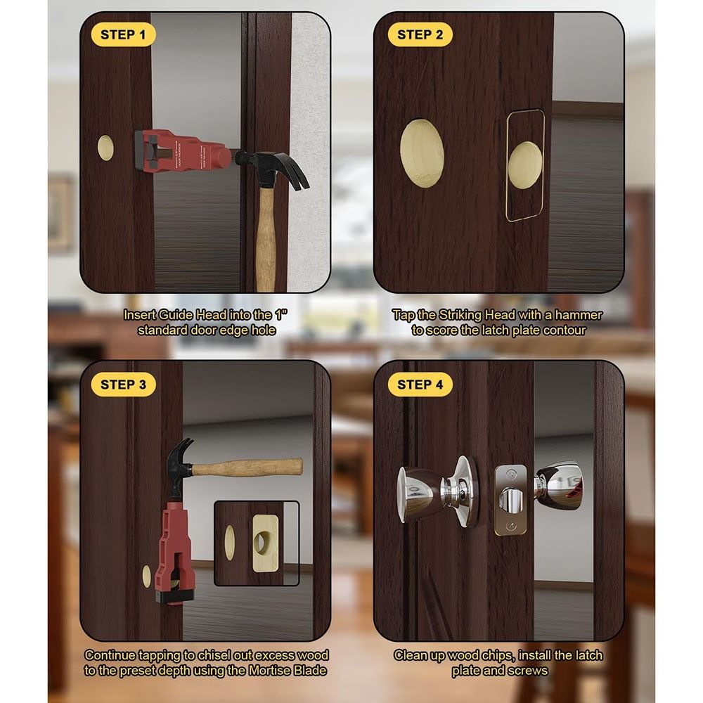 Precision Mortise Tool Installation Kit Material Removal Door Lock Mortise Tool  Door Installation