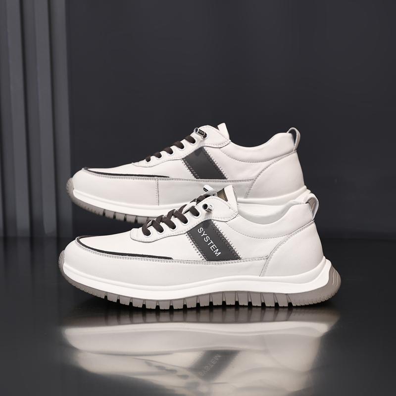 

Golden Sapling Men White Leisure Shoes Outdoor Casual Driving Loafers Zapatillas Hombre Slip on Men s Genuine Leather Sneakers 44