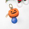 Small Coin Purse Keychain for Women Pumpkin Spiders Web Coin Pouch with Keychain Bag Charms Accessories Gift for Womens