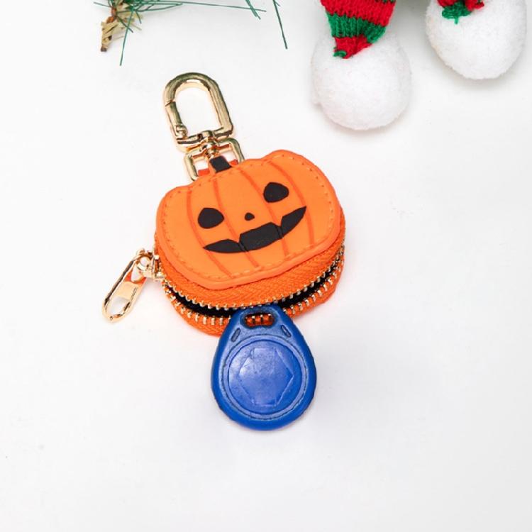 Small Coin Purse Keychain for Women Pumpkin Spiders Web Coin Pouch with Keychain Bag Charms Accessories Gift for Womens