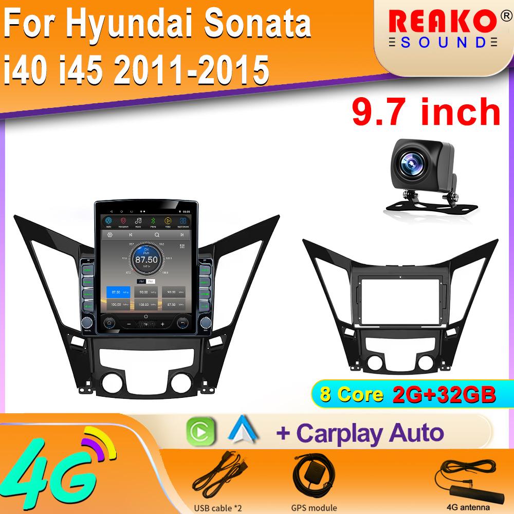 

9,7-дюймовый вертикальный экран Tesla Android автомобильное радио для Hyundai Sonata i40 i45 2011-2015 навигация GPS мультимедийный плеер 8 core 2GB+32GB