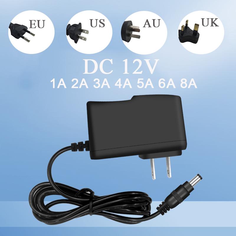 Power Supply Lighting Transformer AC 110V~220V To DC 12V LED Power Adapter 1A 2A 3A 4A 5A 6A 8A Universal Transformer LED Driver