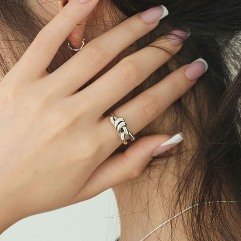 modernlike silver 925 noddy knot open ring