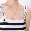 Star Moon Mini Pendant Necklace - European & American Ins Style In Stainless Steel & Titanium Clavicle Chain P315