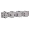 KiddyMoon Soft Foam Cubes Building Blocks 14cm for Children, 4 Pieces, Mix: Light Grey-print