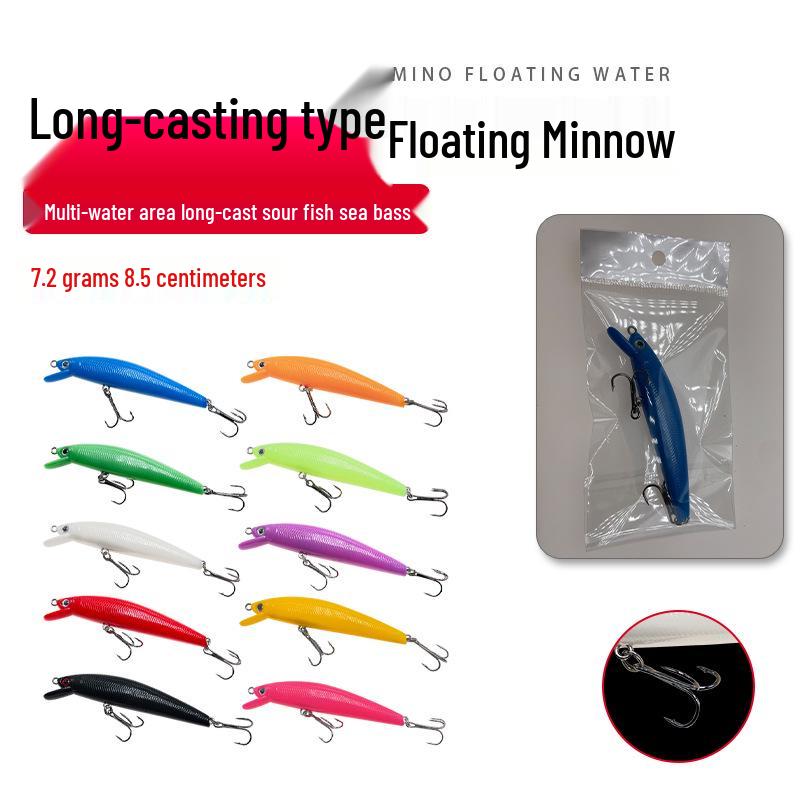 

Long-Casting Floating Minnow Lure 8.5cm/7.2g - Bionic Pike Hard Bait 8.5cm 7.2g