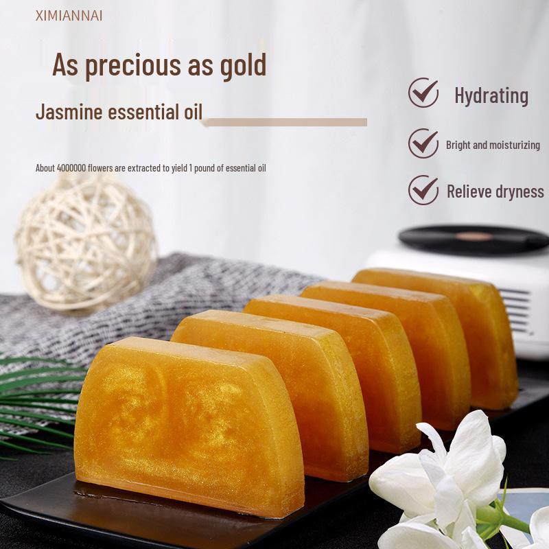 Amino Acid Anti-Mite Gold Cleansing Soap - Natural Handmade Essential Oil for Face, Body, and Bath.