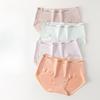 Ladies Spring and Autumn Cotton Breathable Non Trace Antibacterial Extended Crotch Waist Triangle Briefs