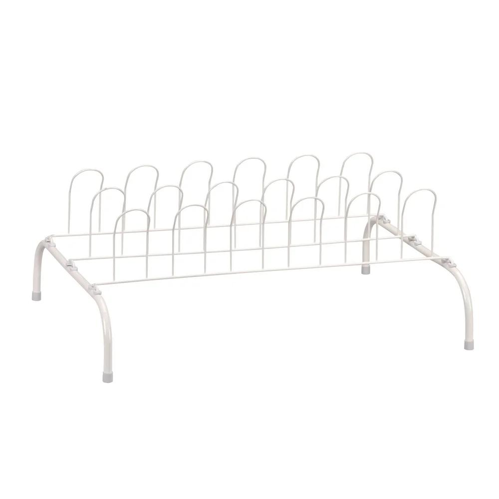 9 Pair Metal Wire Shoe Rack Vertical Storage Organizer Free-Standing Shoe Holder Indoor Closet Space Saver Durable 100 Steel