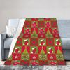 Red Truck Christmas Fleece Throw Blanket Nordic Merry Christmas New Year Blanket for Home Outdoor Super Warm Plush Thin Quilt