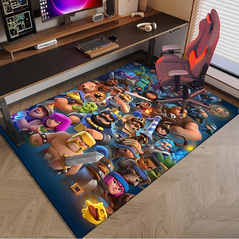 1PC Clash Royale Heroes Collage Rug Game Carpet, Floor Mat for Bedroom Living Room Entryway Rug, Home Decor Idea Gift for Christmas Birthday