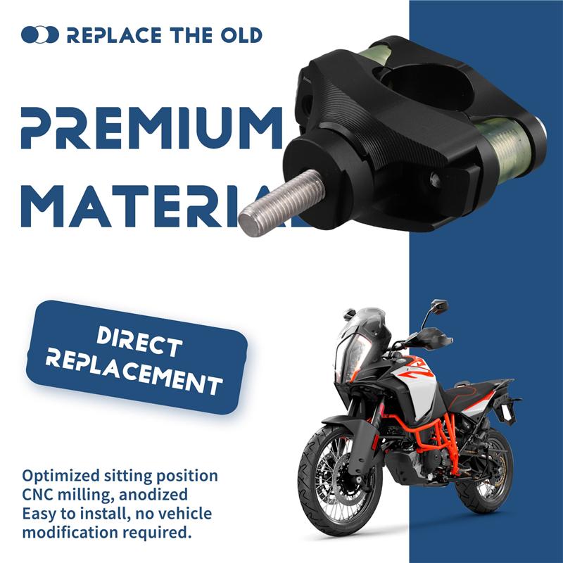 Accessories Handlebar Riser Handle Lifter For 1290 Super Adventure 790 890 ADV Motorcycle Handle Height Adjustment Black