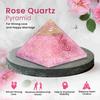 SOLAVA Original Rose Quartz Crystal Pyramid - Pink Quartz Pyramid for Vastu, Healing, Love, Trust, Positivity