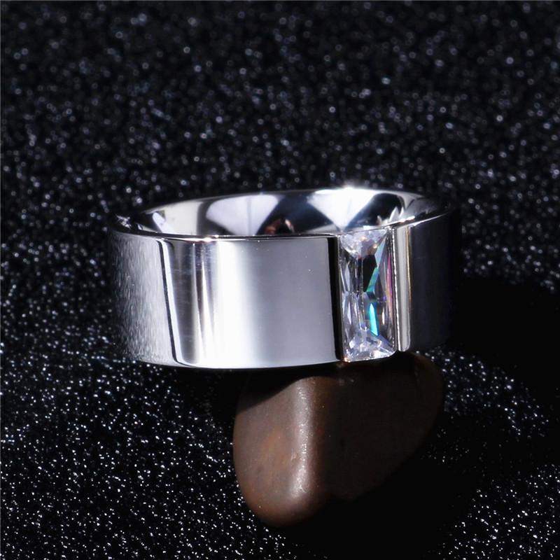 8MM breiter Mode Edelstahl Ring Schmuck Für Frau Mann